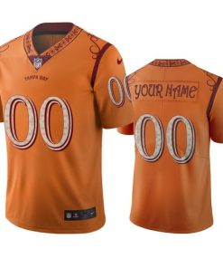 Custom Tampa Bay Buccaneers Orange Vapor Limited City Edition Jersey