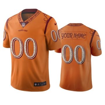 Custom Tampa Bay Buccaneers Orange Vapor Limited City Edition Jersey