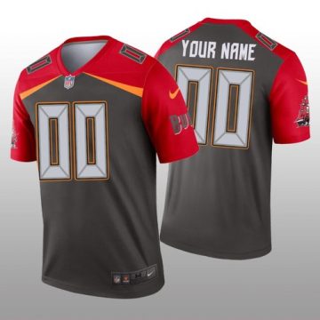 Custom Tampa Bay Buccaneers Pewter Inverted Legend Jersey