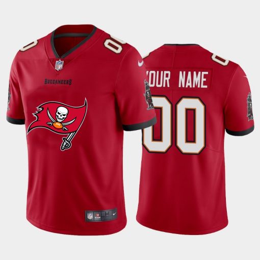 Custom Tampa Bay Buccaneers Red Team Big Logo Vapor Untouchable Limited Jersey