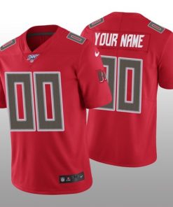 Custom Tampa Bay Buccaneers Red Vapor Limited 100th Season Jersey