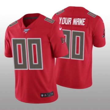 Custom Tampa Bay Buccaneers Red Vapor Limited 100th Season Jersey
