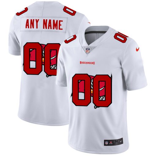 Custom Tampa Bay Buccaneers White Team Big Logo Vapor Untouchable Limited Jersey