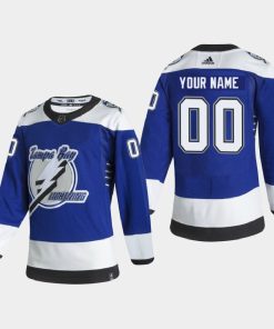 Custom Tampa Bay Lightning 2020-21 Reverse Retro Special Edition Blue Jersey