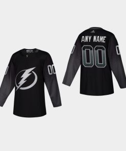 Custom Tampa Bay Lightning Alternate Player Black Jersey