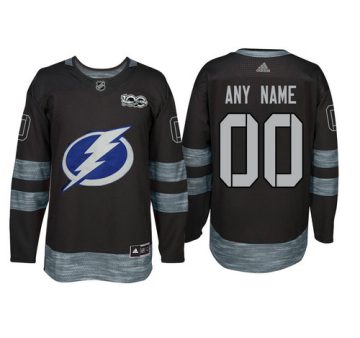 Custom Tampa Bay Lightning Black 1917 2017 100th Anniversary Jersey