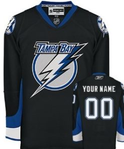 Custom Tampa Bay Lightning Black Jersey