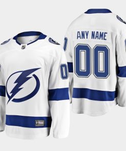 Custom Tampa Bay Lightning Breakaway Player White Away Jersey