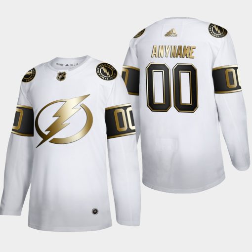 Custom Tampa Bay Lightning Golden Edition White Jersey