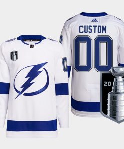 Custom Tampa Bay Lightning White 2022 Eastern Conference Champs Jersey