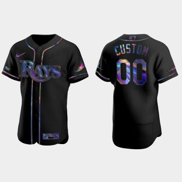 Custom Tampa Bay Rays Flex Base Golden Edition Jersey Black