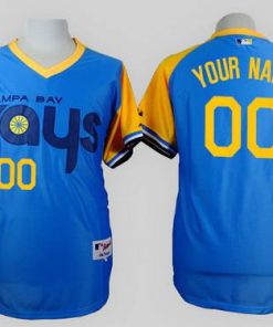 Custom Tampa Bay Rays 1988 Turn Back The Clock Blue Jersey