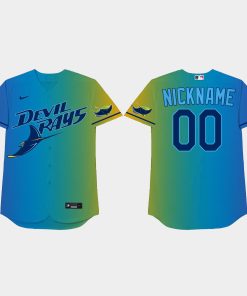 Custom Tampa Bay Rays 2021 Players' Weekend Nickname Jersey Blue