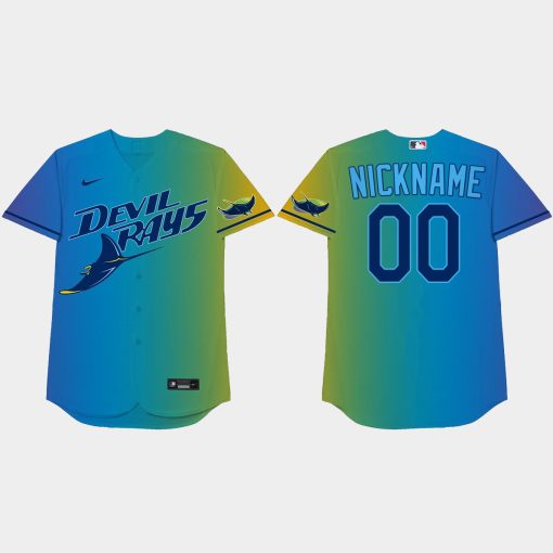 Custom Tampa Bay Rays 2021 Players' Weekend Nickname Jersey Blue