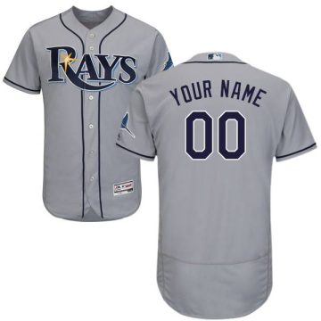 Custom Tampa Bay Rays Grey Flexbase Collection Jersey