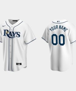 Custom Tampa Bay Rays White Cool Base Home Jersey