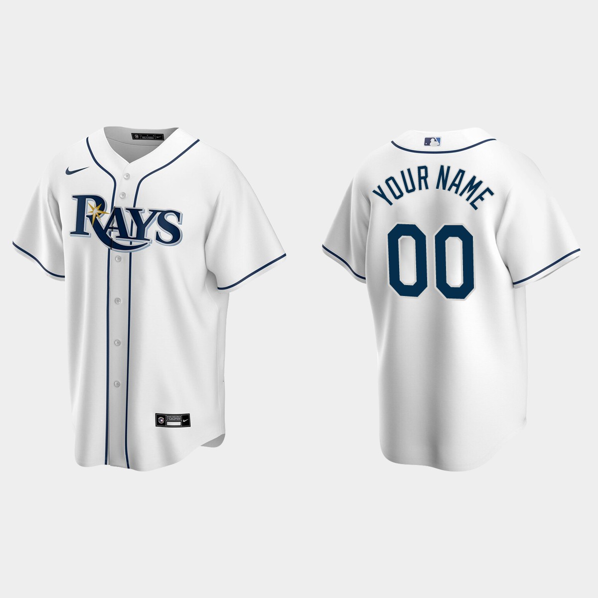 Custom Tampa Bay Rays White Cool Base Home Jersey - Heretro.com