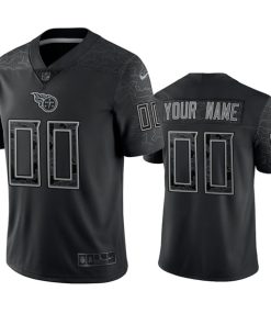 Custom Tennessee Titans Active Player Black Reflective Limited Stitched Football Jersey
