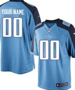 Custom Tennessee Titans Light Blue Limited Jersey