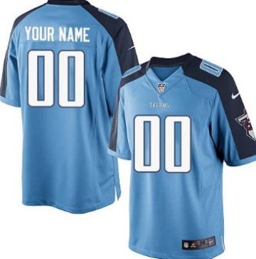 Custom Tennessee Titans Light Blue Limited Jersey
