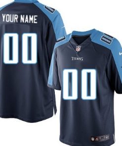 Custom Tennessee Titans Navy Blue Limited Jersey