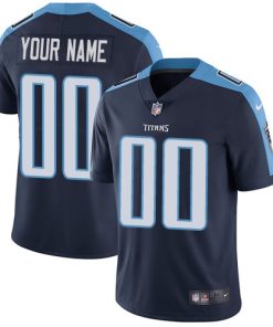 Custom Tennessee Titans Navy Vapor Untouchable Player Limited Jersey