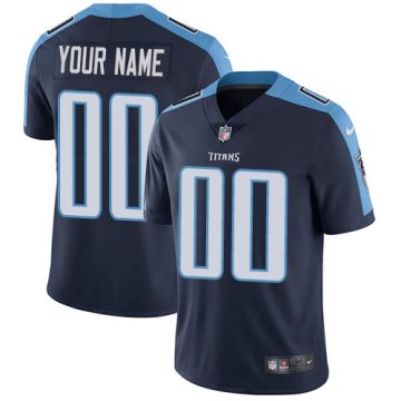 Custom Tennessee Titans Navy Vapor Untouchable Player Limited Jersey