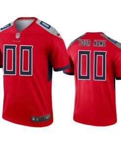 Custom Tennessee Titans Red Inverted Legend Jersey