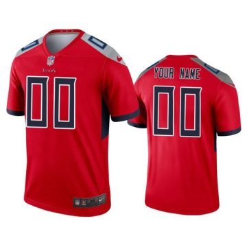 Custom Tennessee Titans Red Inverted Legend Jersey