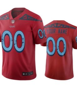 Custom Tennessee Titans Red Vapor Limited City Edition Football Jersey