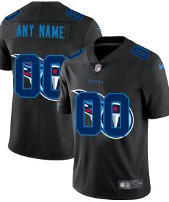 Custom Tennessee Titans Team Logo Dual Overlap Limited Football Jersey Black