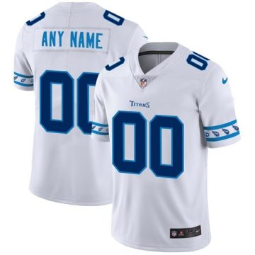 Custom Tennessee Titans White Team Logo Vapor Limited Football Jersey
