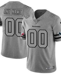 Custom Texans 2019 Gray Gridiron Gray Vapor Untouchable Limited Jersey