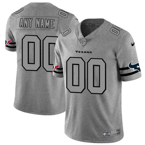 Custom Texans 2019 Gray Gridiron Gray Vapor Untouchable Limited Jersey