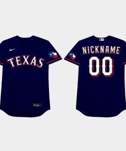 Custom Texas Rangers 2021 Players' Weekend Nickname Jersey Blue