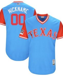 Custom Texas Rangers Light Blue 2018 Players' Weekend Flex Base Jersey