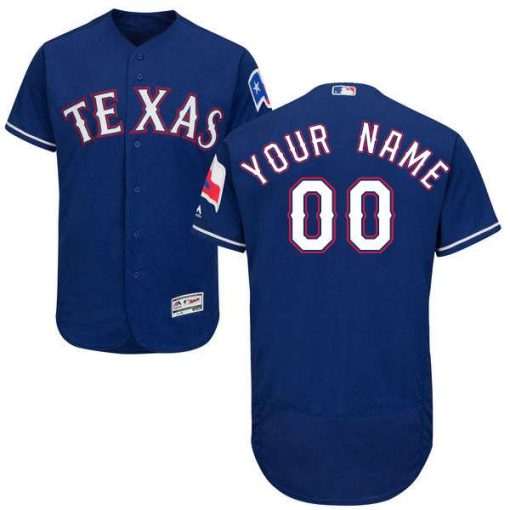 Custom Texas Rangers Royal Blue Flexbase Collection Jersey