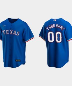 Custom Texas Rangers Royal Cool Base Alternate Jersey