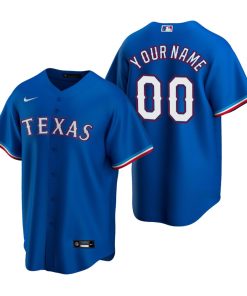 Custom Texas Rangers Royal Cool Base Jersey