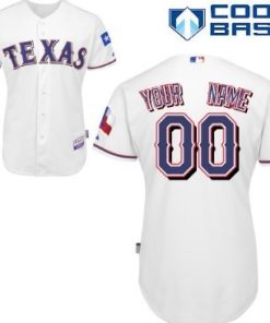 Custom Texas Rangers White Jersey