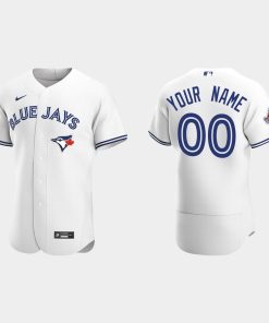 Custom Toronto Blue Jays 1992 World Series Patch Flex Base Jersey White