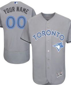 Custom Toronto Blue Jays 2016 Fathers Day Fashion Gray Flexbase Collection Jersey