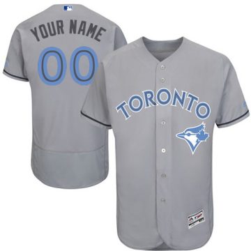 Custom Toronto Blue Jays 2016 Fathers Day Fashion Gray Flexbase Collection Jersey