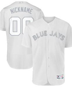 Custom Toronto Blue Jays 2019 Players' Weekend Flex Base Roster White Jersey