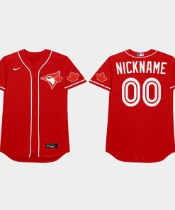 Custom Toronto Blue Jays 2021 Players' Weekend Nickname Jersey Red