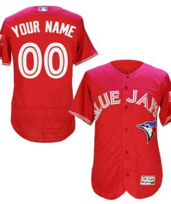 Custom Toronto Blue Jays Canada Day Red 2016 Flexbase Collection Baseball Jersey