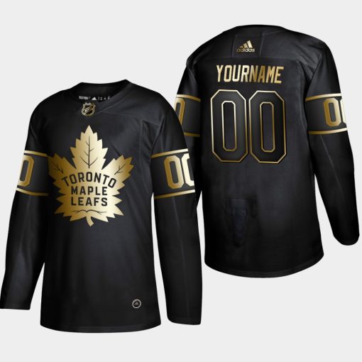 Custom Toronto Maple Leafs 2019 Golden Edition Black Player Jersey