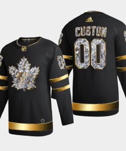 Custom Toronto Maple Leafs 2022 Stanley Cup Playoffs Black Diamond Edition Jersey