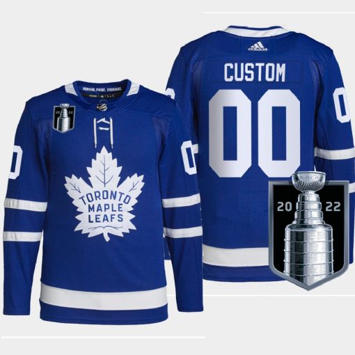 Custom Toronto Maple Leafs 2022 Stanley Cup Playoffs Royal Pro Jersey