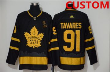 Custom Toronto Maple Leafs Black Golden City Edition Jersey